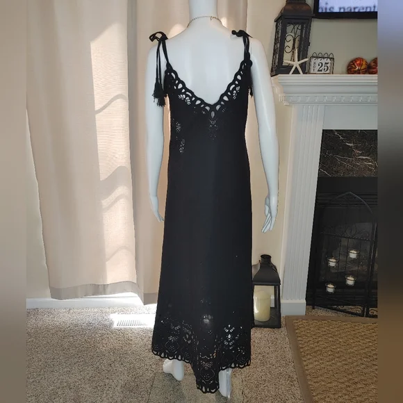 Theory "Taytee" Eyelet Dress, Black 6 - Picture 12 of 15